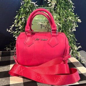 Betsey Johnson Barrel Pouch Crossbody Bag Eiffel Tower